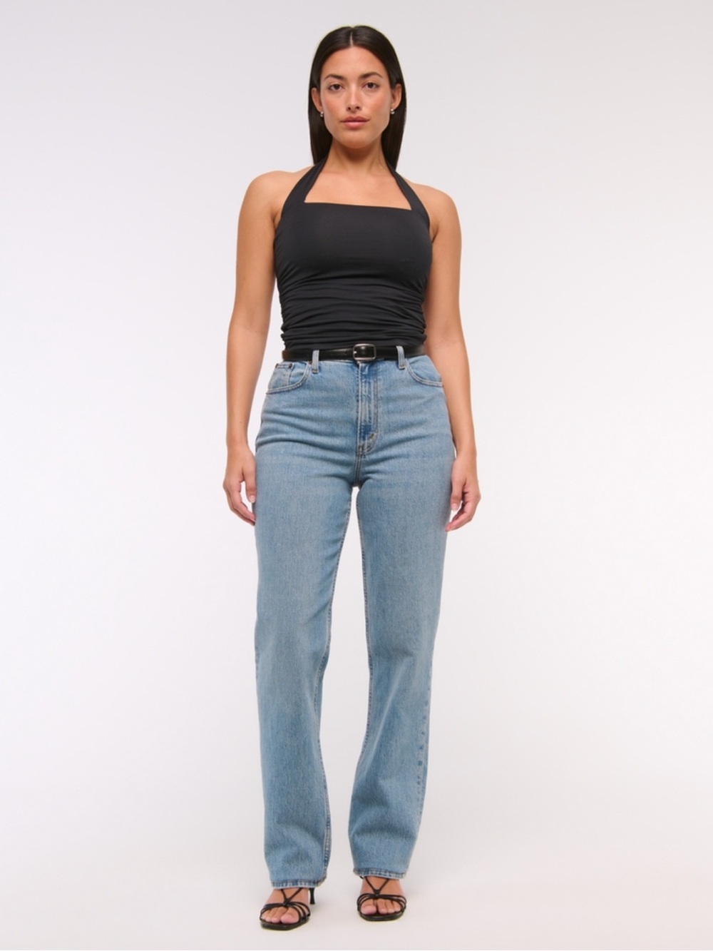Abercrombie & Fitch Curve Love Ultra High Rise 90’s Straight Jean